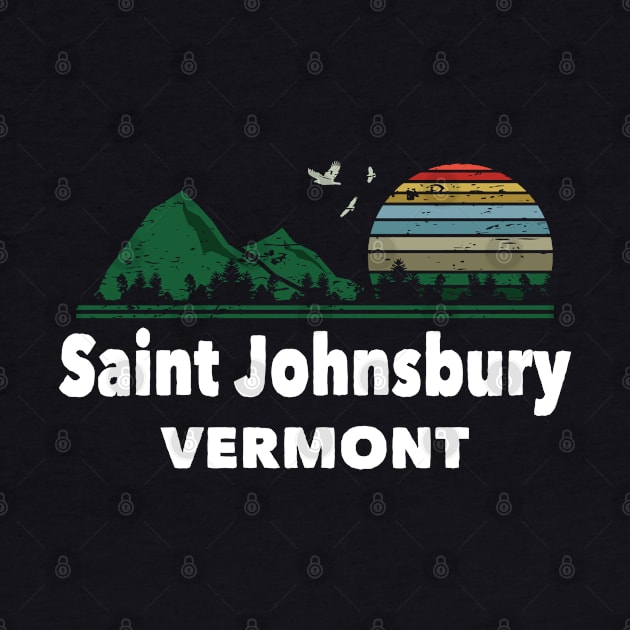 Mountain Sunset Flying Birds Outdoor Saint Johnsbury Vermont by greenrepublicmerch